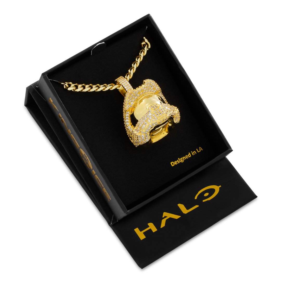 Halo x King Ice - Master Chief Helmet Necklace  in  by King Ice