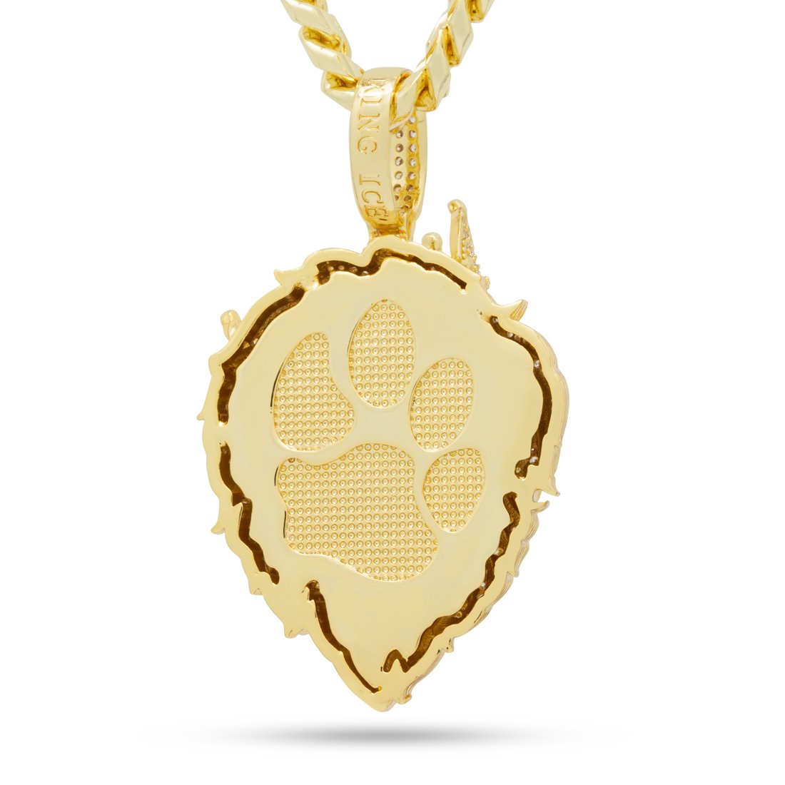 Iced Classic Roaring Lion Necklace  in  by King Ice