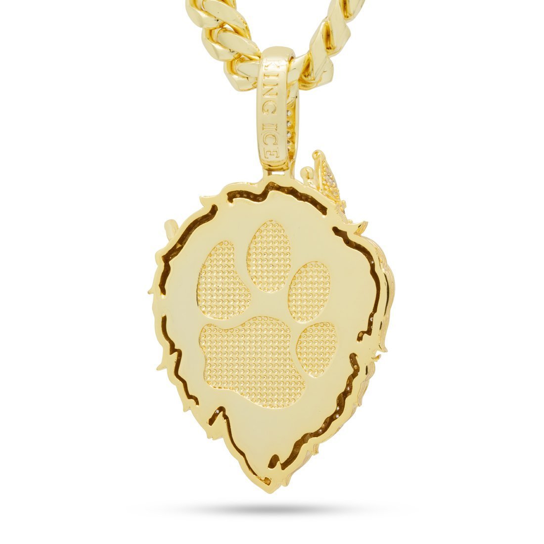 Iced Classic Roaring Lion Necklace  in  by King Ice