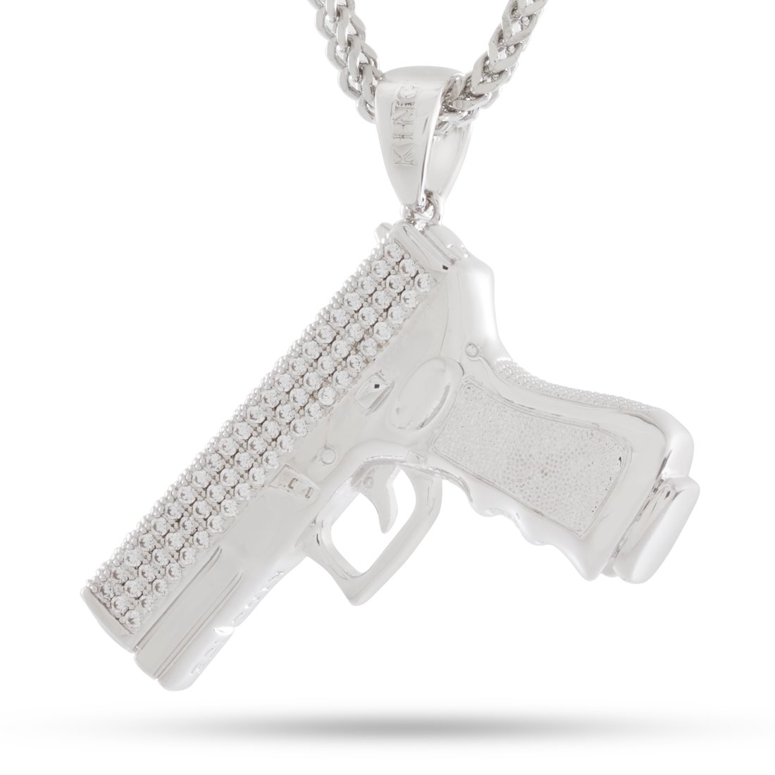 Iced Handgun Necklace  in  by King Ice