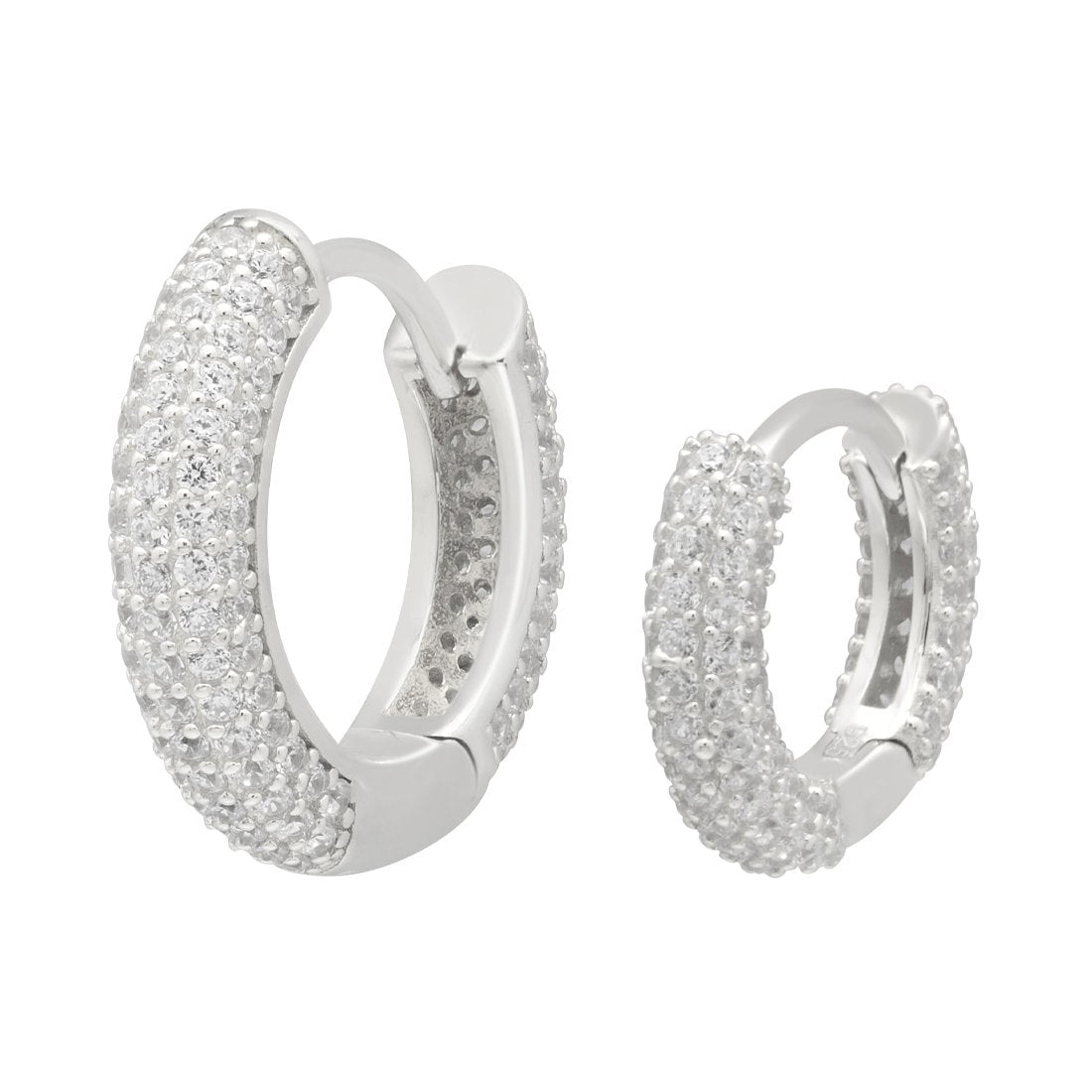 Iced Hoop Earrings  in  by King Ice