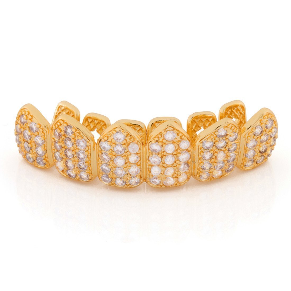 Iced Studded Grillz  in  14K Gold / Top by King Ice