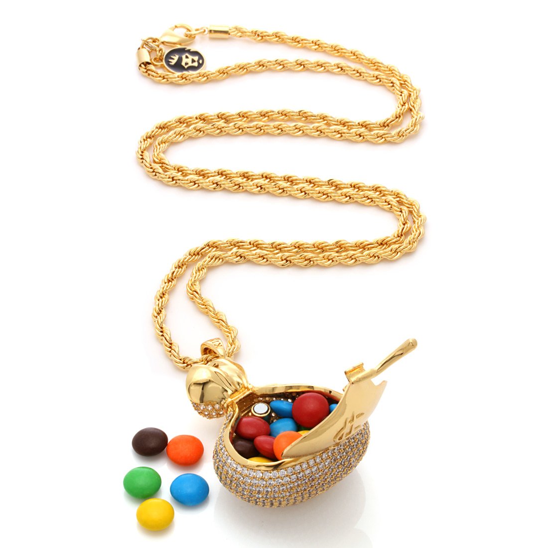 Money Bag Stash Necklace  in  by King Ice