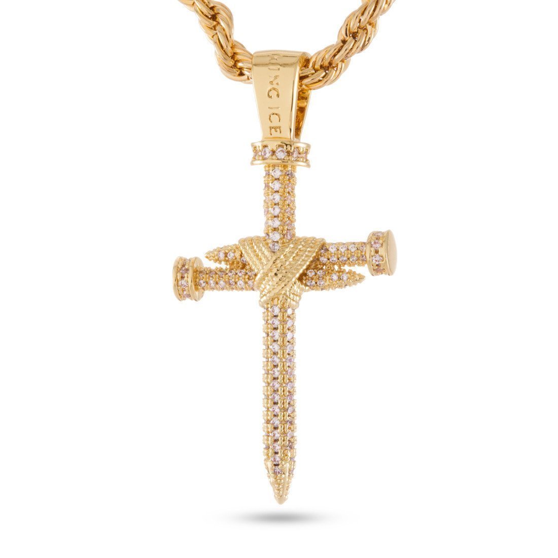 Nail Cross Necklace  in  by King Ice