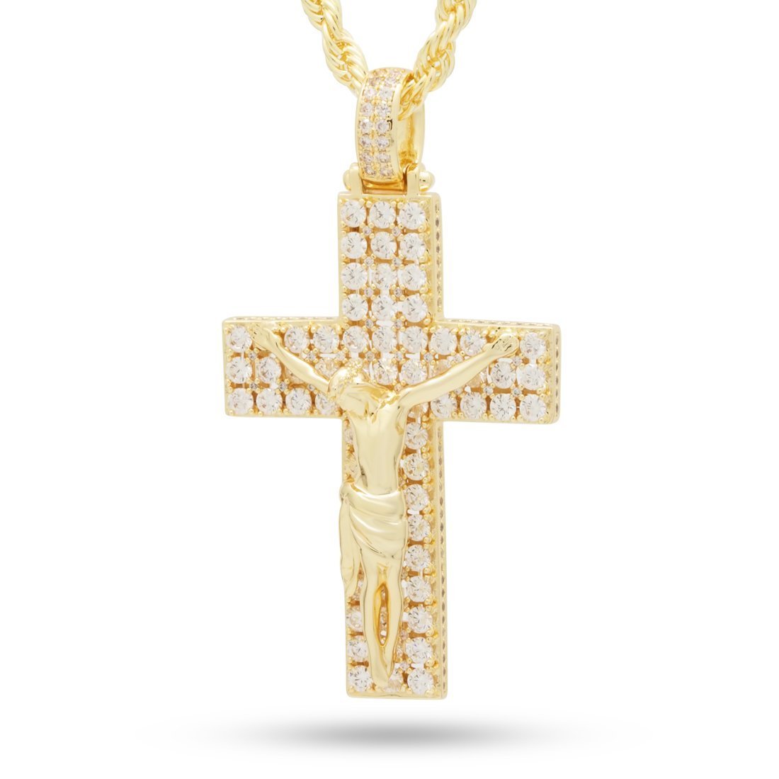 Notorious B.I.G. x King Ice - Biggie Crucifix Necklace  in  14K Gold / 2.5" by King Ice