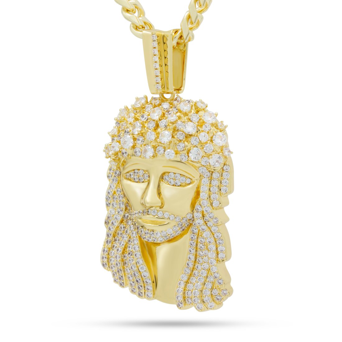 Notorious B.I.G. x King Ice - Biggie Jesus Necklace  in  14K Gold / 2.4" by King Ice