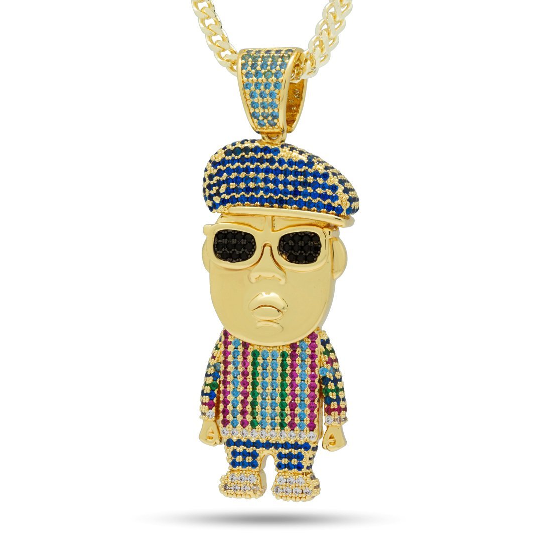 Notorious B.I.G. x King Ice - Biggie Sweater Necklace  in  14K Gold / 2.3" by King Ice