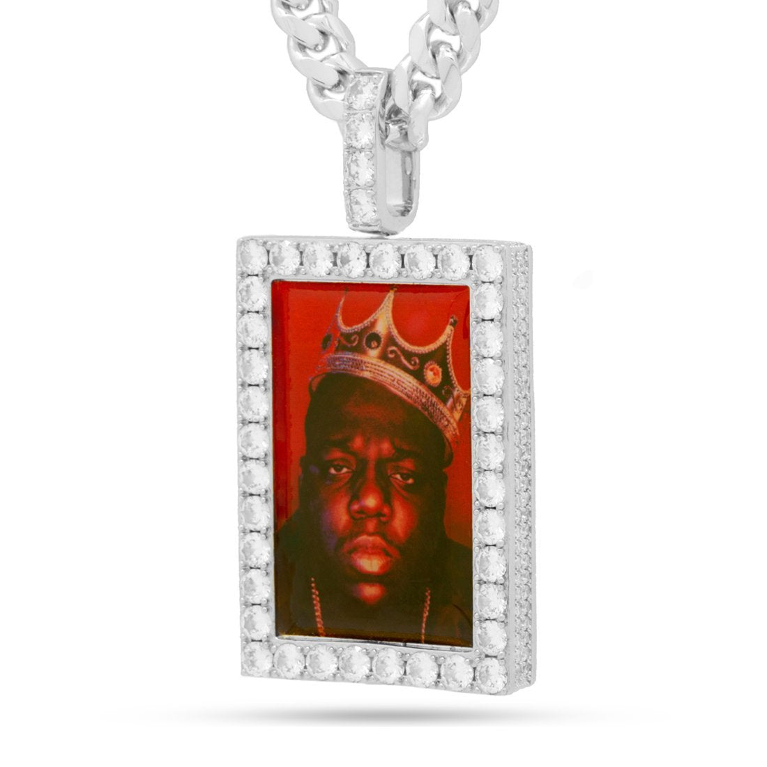 Notorious B.I.G. x King Ice - King of New York Necklace  in  White Gold / 3.1" by King Ice