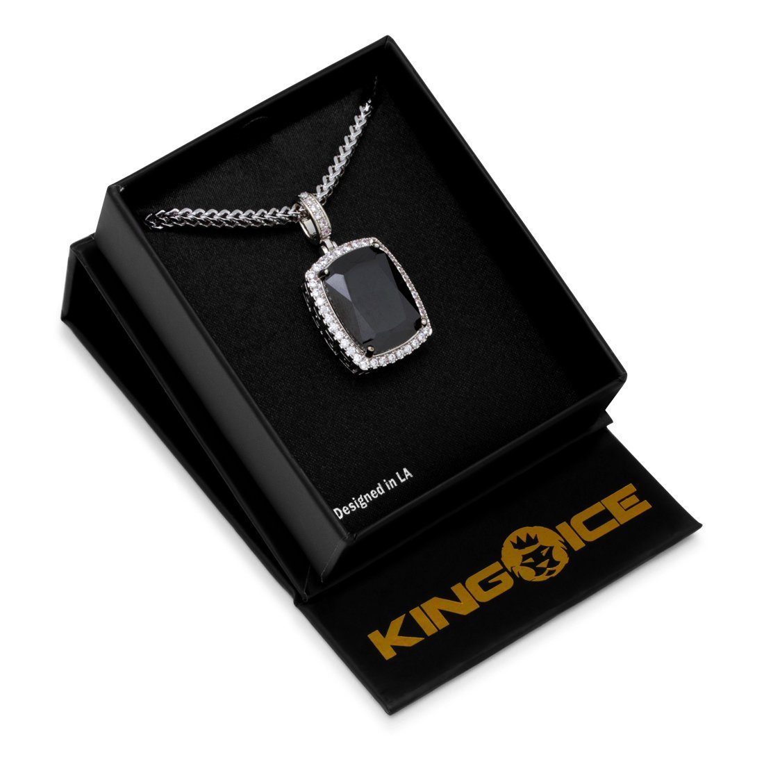 Onyx Crown Julz Necklace  in  by King Ice