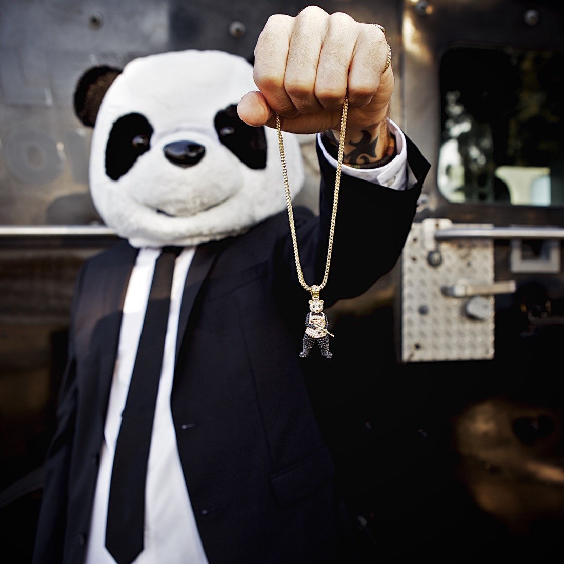 Panda Man Necklace  in  by King Ice