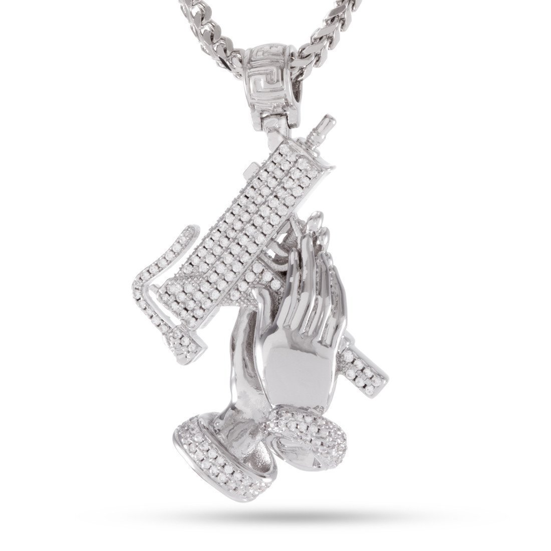 Praying Hands of Defense Necklace  in  by King Ice