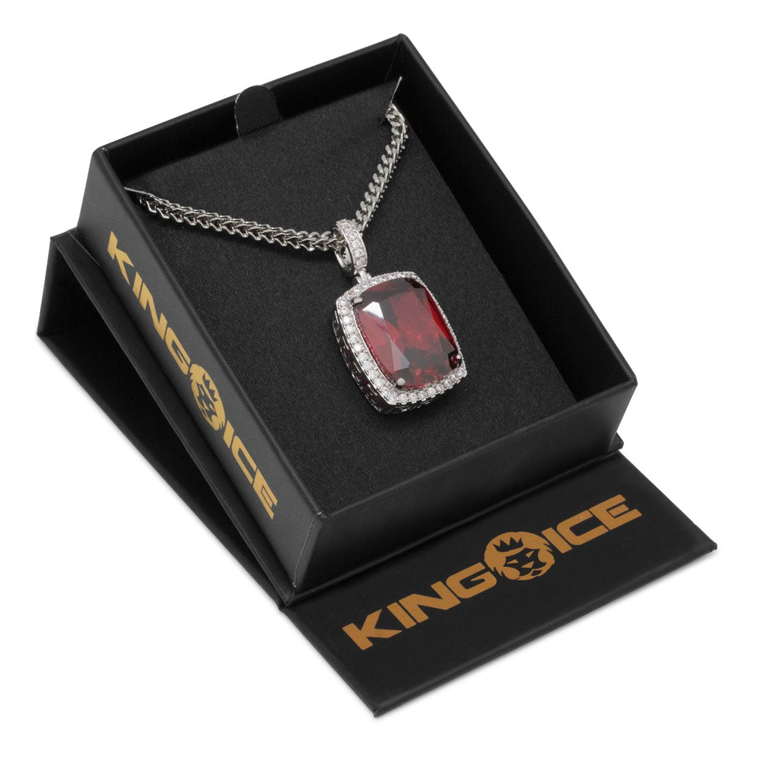 Ruby Crown Julz Necklace  in  by King Ice