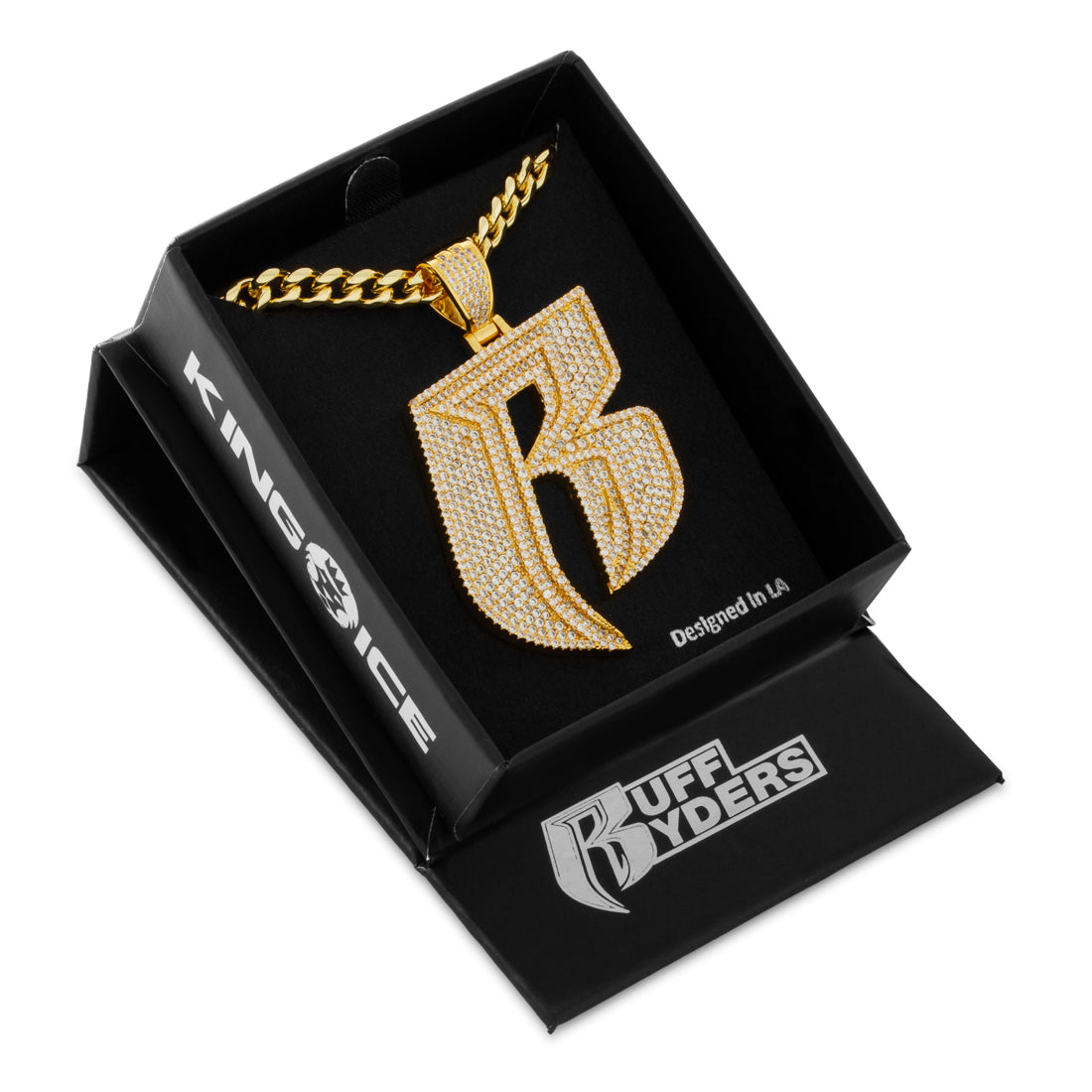 Ruff Ryders Logo Necklace  in  by King Ice