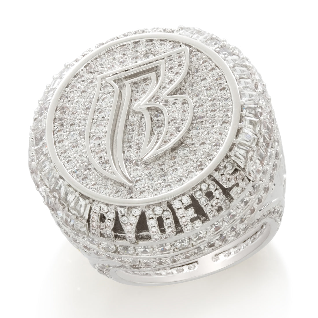 Ruff Ryders x King Ice - Ryde or Die Championship Ring  in  Gold Plated / White Gold / 7 by King Ice