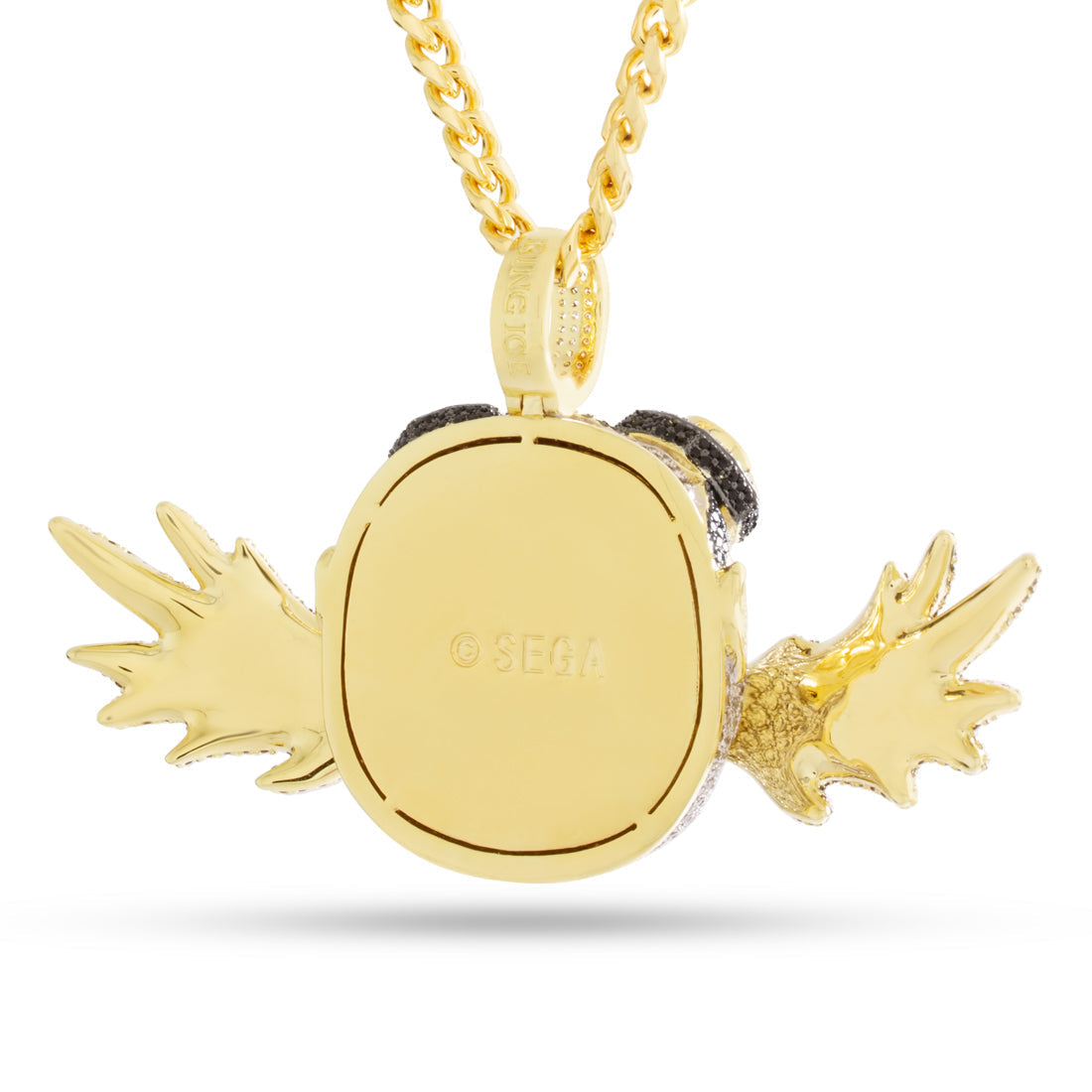 Sonic the Hedgehog x King Ice - Dr. Eggman Necklace  in  Gold Plated / 14K Gold / 2.1" by King Ice