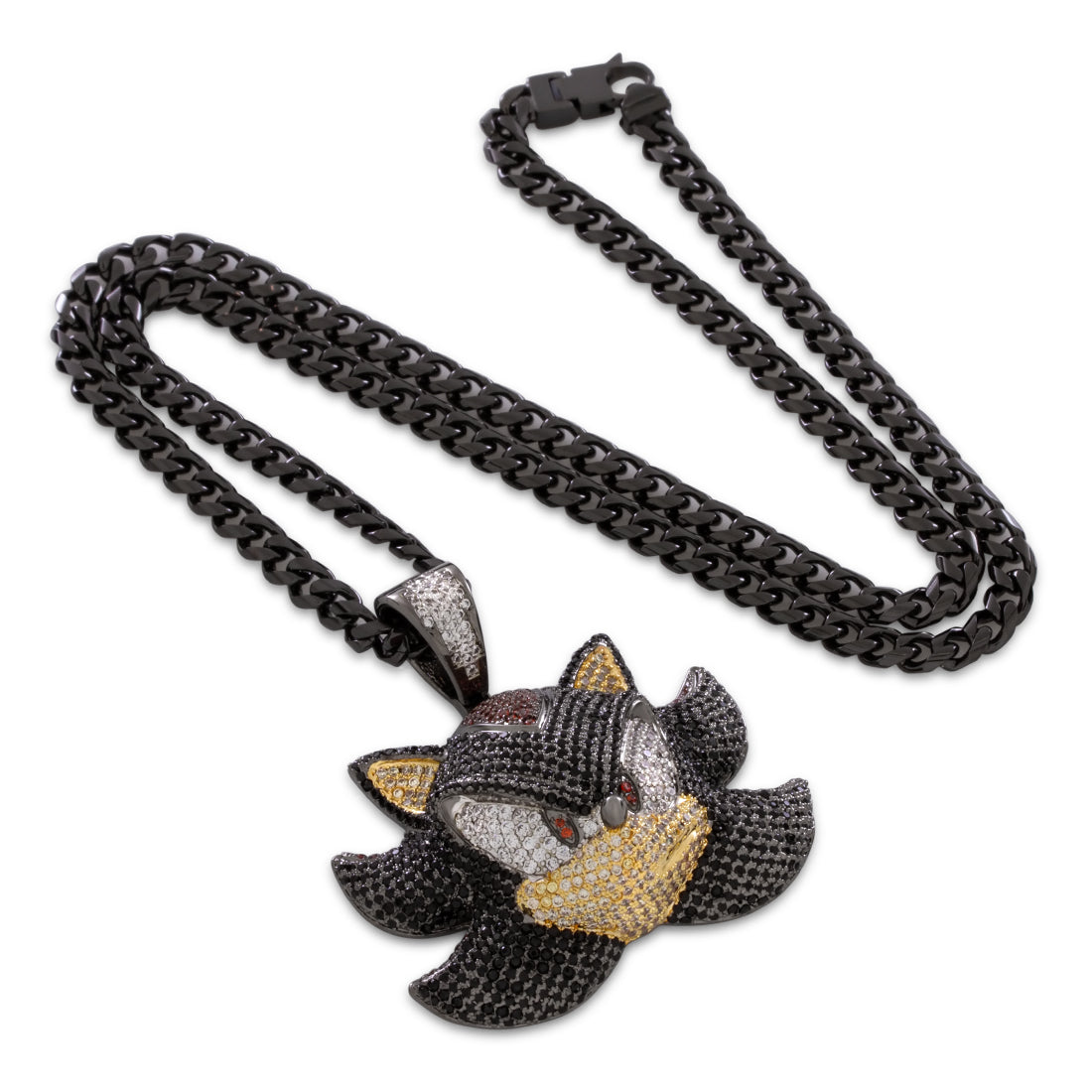 Sonic the Hedgehog x King Ice - Shadow Necklace  in  Black Gold / 2" by King Ice