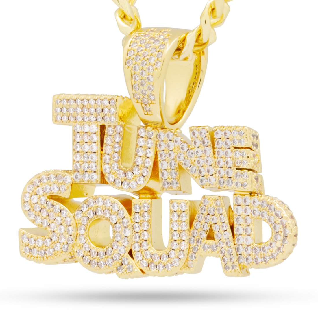 Space Jam x King Ice - Tune Squad Necklace  in  14K Gold / 1.4" by King Ice