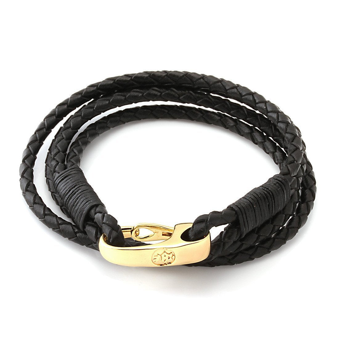 Hide Bracelet by MARZ  in  Leather / 14K Gold / 8" by King Ice