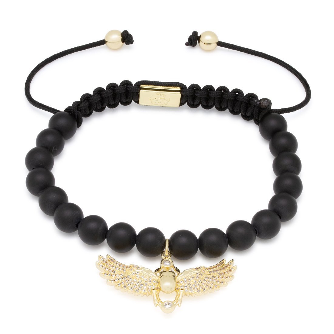 Winged Scarab Bracelet by MARZ  in  14K Gold / 8" by King Ice