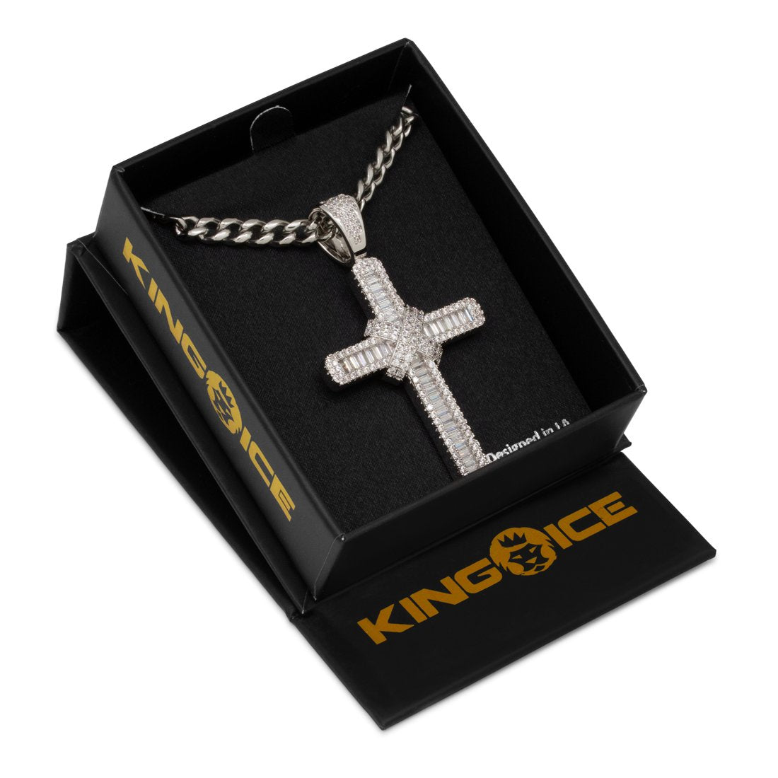 Wrapped Cross Necklace  in  by King Ice