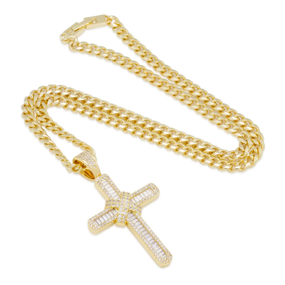 Wrapped Cross Necklace  in  by King Ice